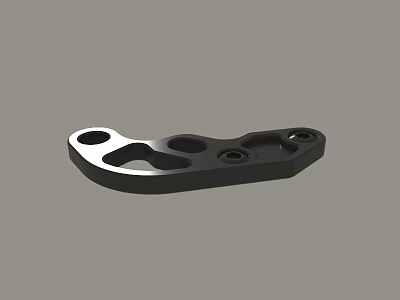 Black Metal Mechanical Part With Multiple Holes And Structural Design 3d model