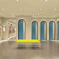 Modern Clothing Store Interior With Clothes On Racks Mannequins And Shoes