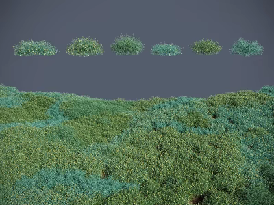 Lush Green Plants Natural Landscape Featuring Various Sizes And Dense Vegetation 3d model