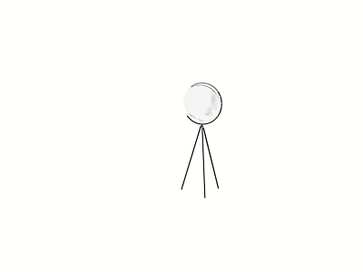 Minimalist Decorative Ornament Set With Circular Design And Tripod Stand For Home Decoration 3d model