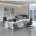 Modern public office area Simple public office area 3d model