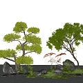 landscape arbor modeling tree stone micro terrain 3d model