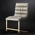 Modern Gray Leather Office Chair With Stylish Metal Frame And Comfortable Design