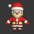 Cartoon Santa Claus Figurine With Red Outfit And White Beard
