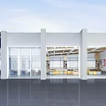modern library campus library 3d model