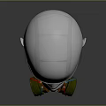 Tactical Modern Weapon Helmet With White Black Design And Green Filters