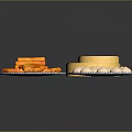 Traditional Chinese Pastries And Snacks With Bamboo Steamers Fish Shaped Treats And Dumplings
