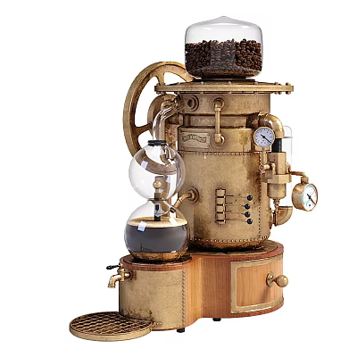 Vintage coffee machine 3d model