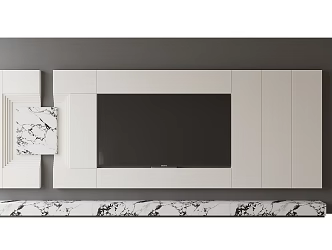 TV background wall TV wall TV cabinet leisure chair 3d model
