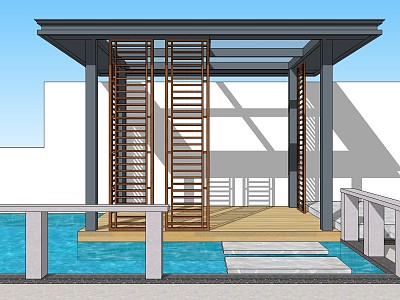 Modern Pavilion Landscape Pavilion model