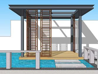 Modern Pavilion Landscape Pavilion 3d model