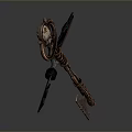 Vintage Decorative Keys With Ornate Handles Crossed On Dark Surface