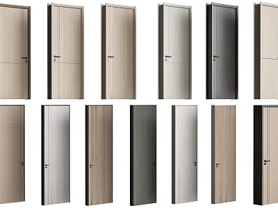 Modern Hinged Doors in Various Styles and Color Options for Home Interior 3d model