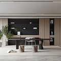 Modern study 3d model