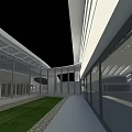 Modern White Building Exterior With Glass Curtain Walls And Sleek Architectural Design