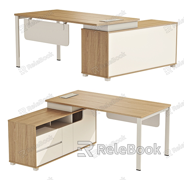 Modern desk desk desk staff desk manager desk staff position model