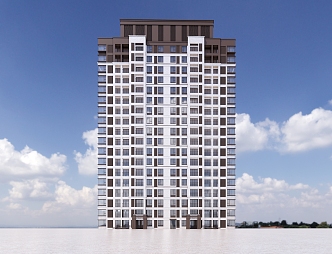 New Chinese-style Residential Building High-rise Residential Building 3d model