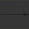 Blue Sword With Long Blade Brown Silver Hilt And Sleek Design