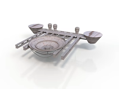 Advanced Space Satellite Design With Circular Antenna Dishes And Structural Framework 3d model