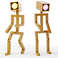 Nordic Lamps Combination Creative Human-shaped Table Lamp Combination 3d model