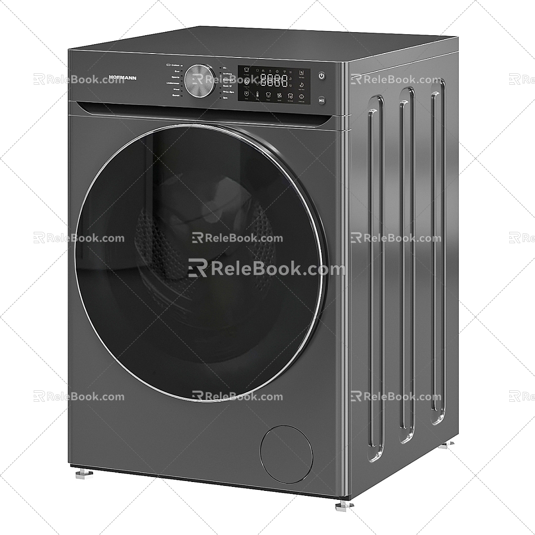 Simple Washing Machine Washing Machine Appliances Household Appliances Black Washing Machine 3d model