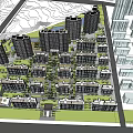 Scenic Urban Residential Community With High Rise Mid Rise Buildings Greenery And Mountain View