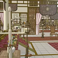 Chinese-style main hall ancient style main hall ancient 3d model