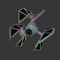 Orbital Spacecraft With Deployed Solar Panels And Central Module For Space Exploration