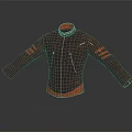 Brown Leather Jacket With Orange Collar Cuffs And Stripes On Sleeves Modern Design