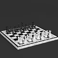 Indoor Educational Play Equipment Marble Chessboard With Letter Number Marked Black White Chess Pieces