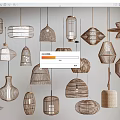 Modern Woven Pendant Lights Featuring Various Geometric Shapes And Natural Textures
