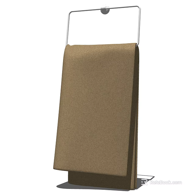 Brown Hanging Towel Soft Absorbent High Quality Material For Bathroom Use 3d model 