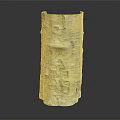 Natural Wood Textured Vase With Handcrafted Bark Pattern For Home Decorative Use