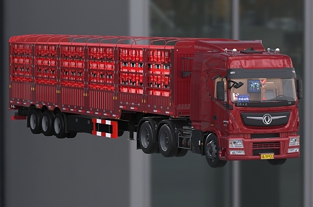 Domestic Dongfeng Tianlong semi-trailer truck with interior trim 3d model