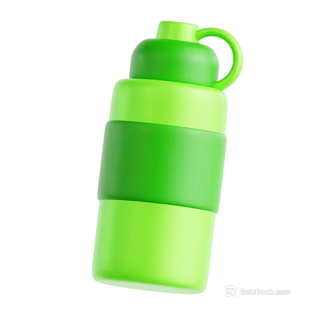 Green Multi Layer Spice Container With Loop Handle And Modern Sealed Design 3d model 