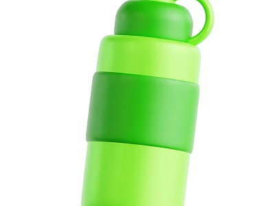 Green Multi Layer Spice Container With Loop Handle And Modern Sealed Design 3d model