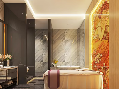 Modern spa massage 3d model