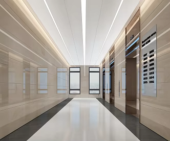 Elevator hall 3d model