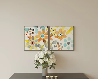 Modern Hanging Picture Combination 3d model