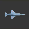 Light Blue Military Airplane Model With Red Star Emblems And Yellow Number 58