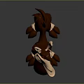 Decorative Ornament Set Featuring 3D Designed Brown Animal Figure for Modern Home Decor