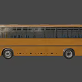 Modern Orange City Bus with Multiple Windows Sleek Doors and Exterior Design