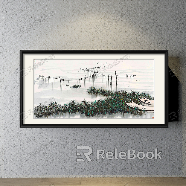 New Chinese Landscape Painting Black and White Living Room Landscape Decoration Painting model