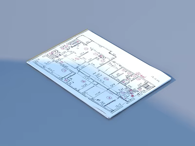 Manuscript Paper Plan 3d model