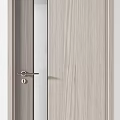 Modern Wooden Hinged Doors With Various Styles Glass Panel And Texture Design 3d model