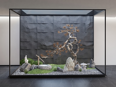 New Chinese style landscape sketch interior landscape 3d model