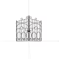 Wrought Iron Gate With Intricate Ornate Scrollwork And Classic Decorative Design
