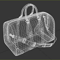Gray Patterned Travel Bag with Top Handles and Adjustable Shoulder Strap Classic Design