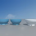 Three Piece Blue And White Draining Bowls Dinnerware Set For Kitchen