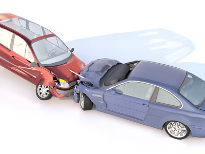 car crash car crash car 3d model